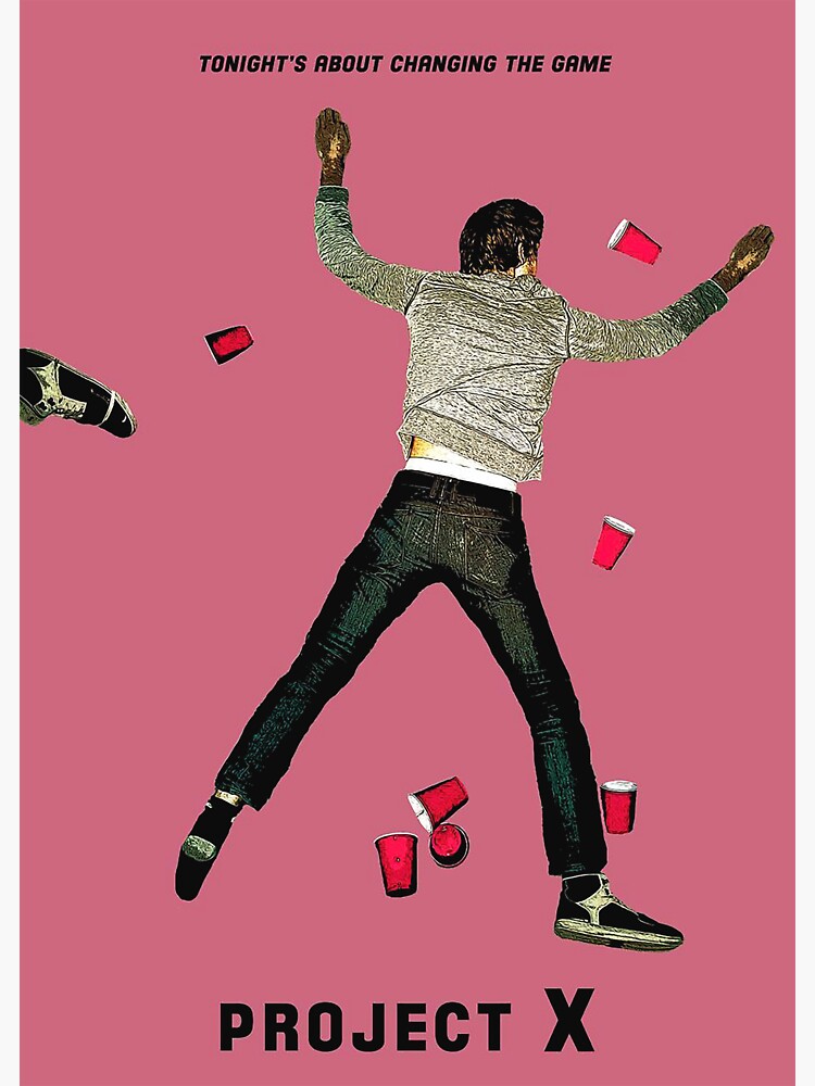 "project x movie illustration " Sticker for Sale by aleseyagrande