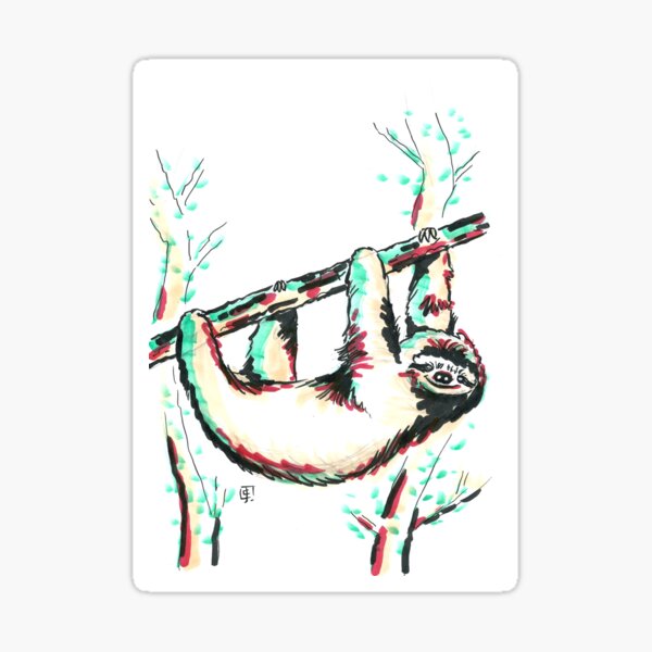 Marker Critters - Sloth Sticker
