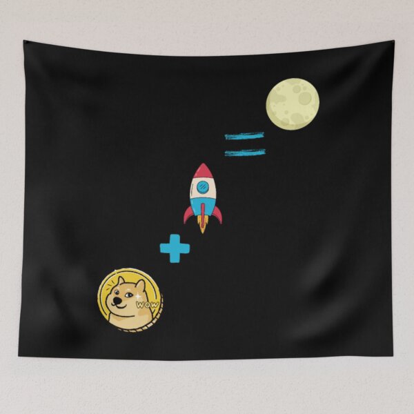 Item preview, Dogecoin + Rocket = Moon designed and sold by VegatoNunez.