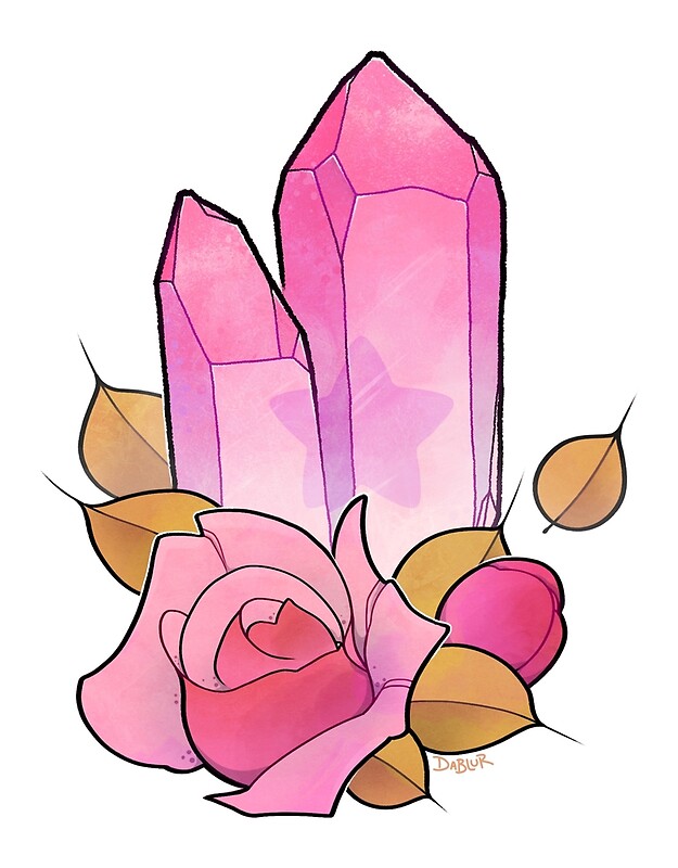 « Cristal de quartz rose » par DablurArt Redbubble