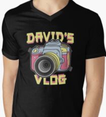David's Vlog Retro T-Shirt Men's V-Neck T-Shirt