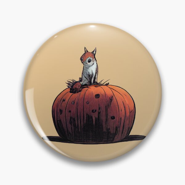 Item preview, Red squirrel on a pumpkin designed and sold by etherElric.