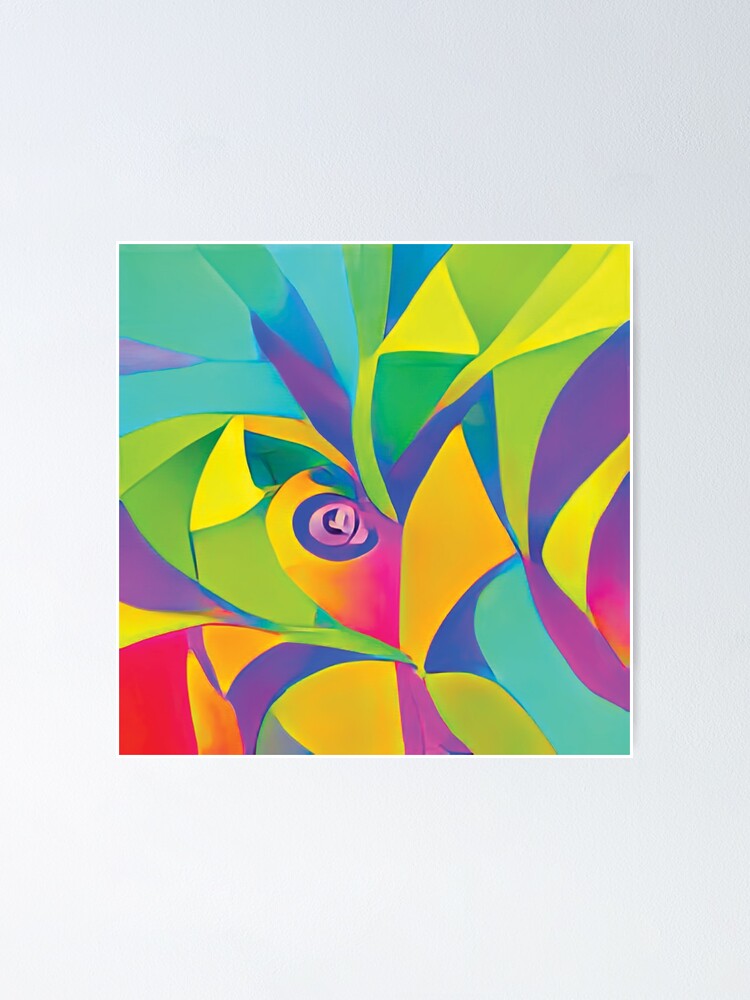Imagen 1 de 3, Póster con la obra Vibrant Life Abstract Digital Paintings, diseñada y vendida por ThinkFunDesign.