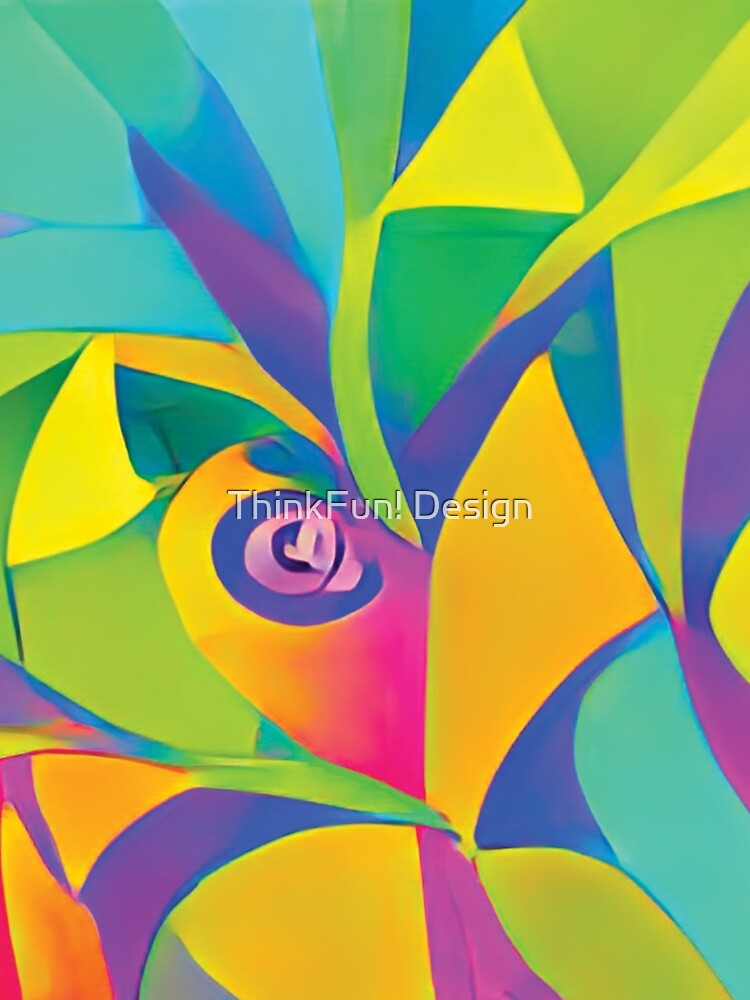 Aperçu 5 sur 5. Robe trapèze avec l'œuvre Vibrant Life Abstract Digital Paintings créée et vendue par ThinkFun! Design.