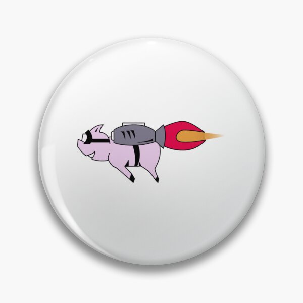 Item preview, pig on rocket designed and sold by GenmareTumber.