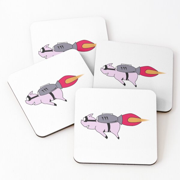 Item preview, pig on rocket designed and sold by GenmareTumber.
