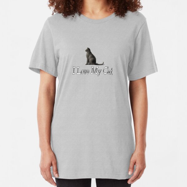 I Love My Cat Slim Fit T-Shirt