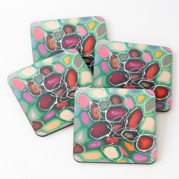 Item preview, Red And Green Pebbles designed and sold by DavidClareArt.
