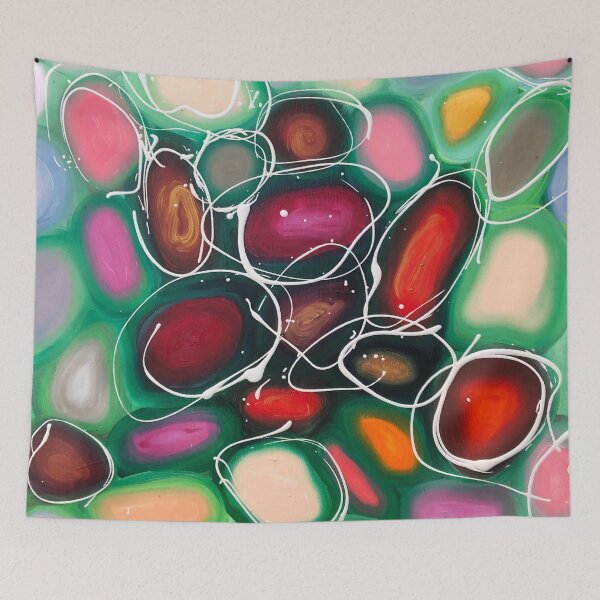 Item preview, Red And Green Pebbles designed and sold by DavidClareArt.