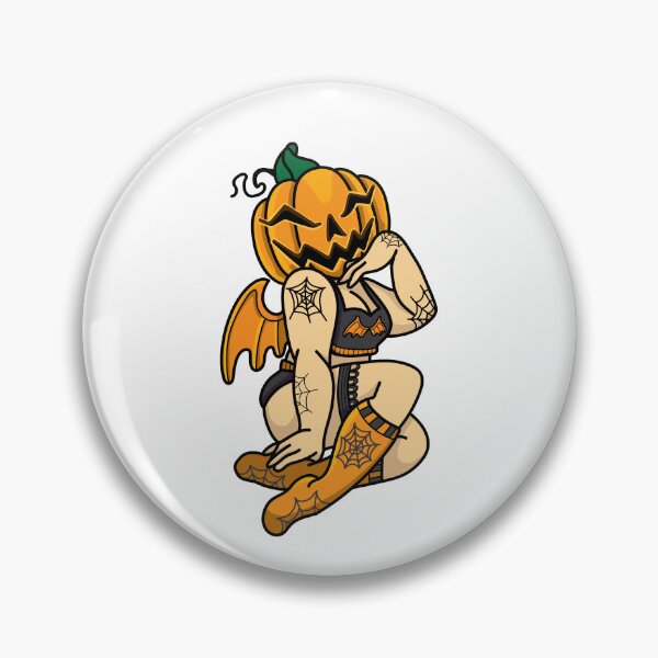 Item preview, Halloween Pumpkin Head Girl  designed and sold by KapibaraARTist.