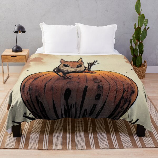 Item preview, Skittish squirrel on a pumpkin designed and sold by etherElric.