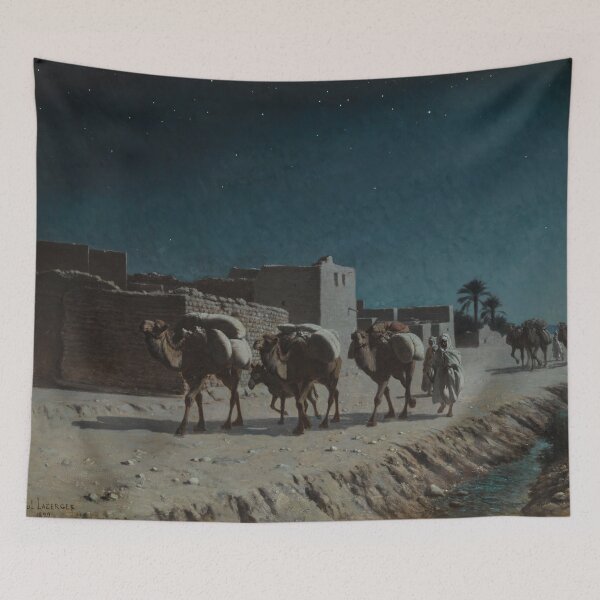 Item preview, Camel Train By Moonlight (1899) Jean Baptiste Paul Lazerges (French, 1845-1902) designed and sold by TeeARTHY.