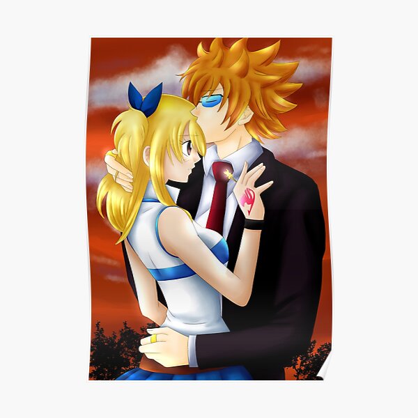 Lucy X Loke Fairy Tail Poster By Lovelykotori Redbubble