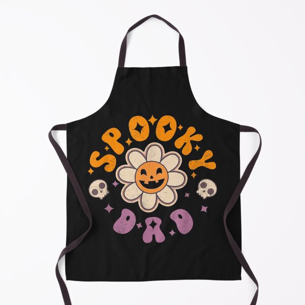Item preview, Mens Spooky Dad Retro Groovy Smile Face Flower Skull Halloween designed and sold by NaomiTankersly.