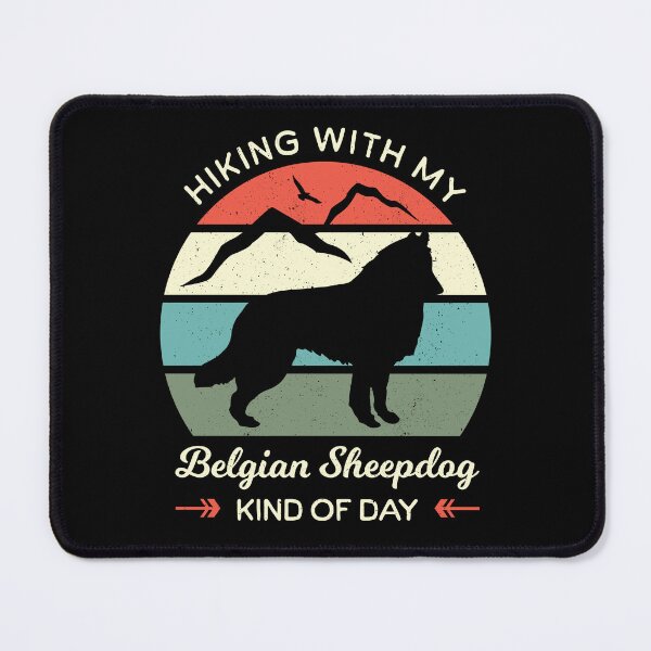 Item preview, Belgian Sheepdog Hiking With My Dog Kind of Day | Vintage Sunset Hiking Design for Belgian Sheepdog Lovers designed and sold by arlutai.