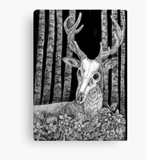 Death's Head Stag Canvas Print