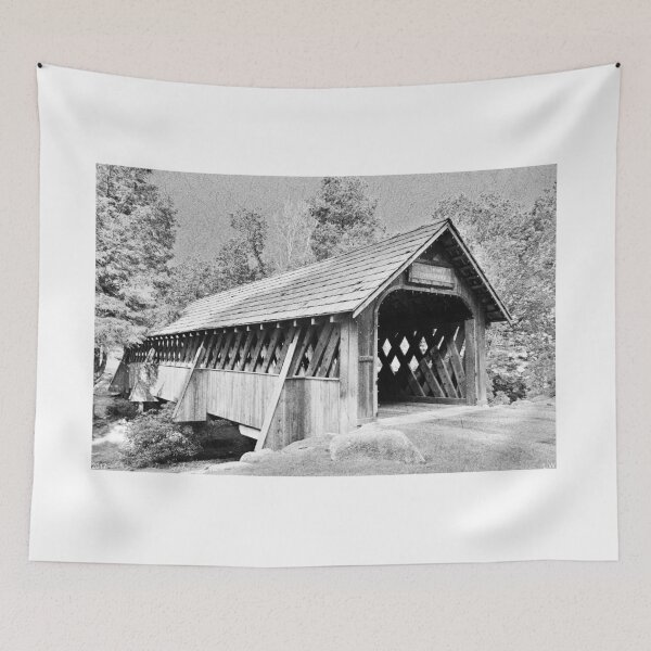 Item preview, Will Henry Stevens Covered Bridge Black And White designed and sold by LisaWootenPhoto.