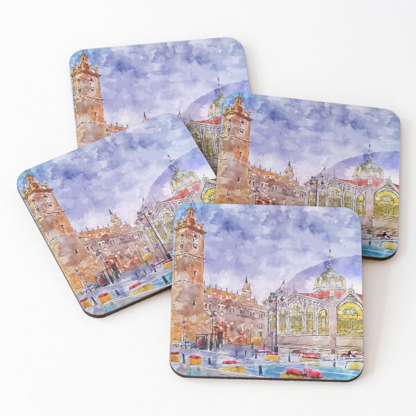 Item preview, Iglesia de los Santos Juanes Valencia Spain Watercolor Illustration designed and sold by KawaiiTops.