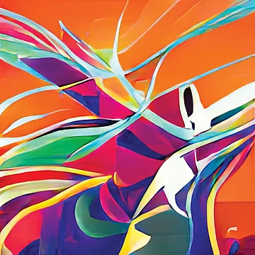 Imagen de la obra Vibrant Life Abstract Digital Paintings de ThinkFun! Design