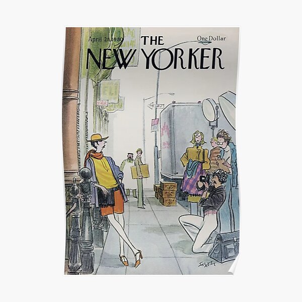 The New Yorker 80s Magazine Poster  Poster