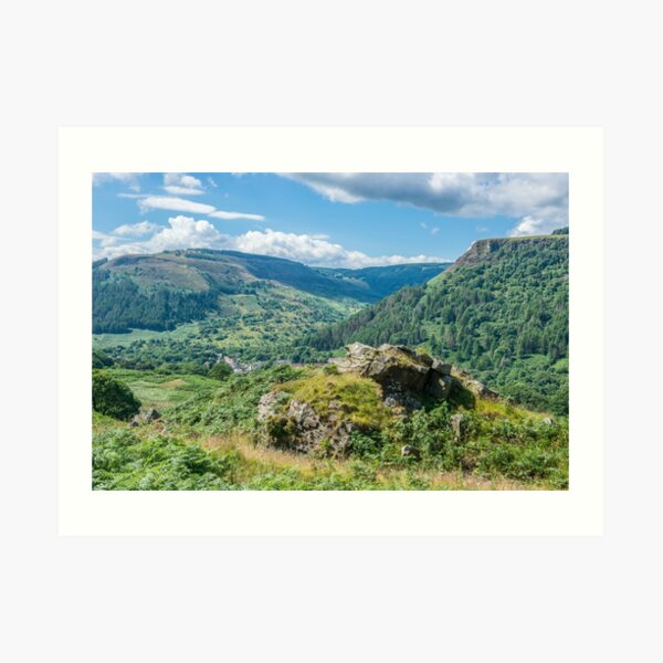 Looking down to Blaenrhondda, south Wales Art Print