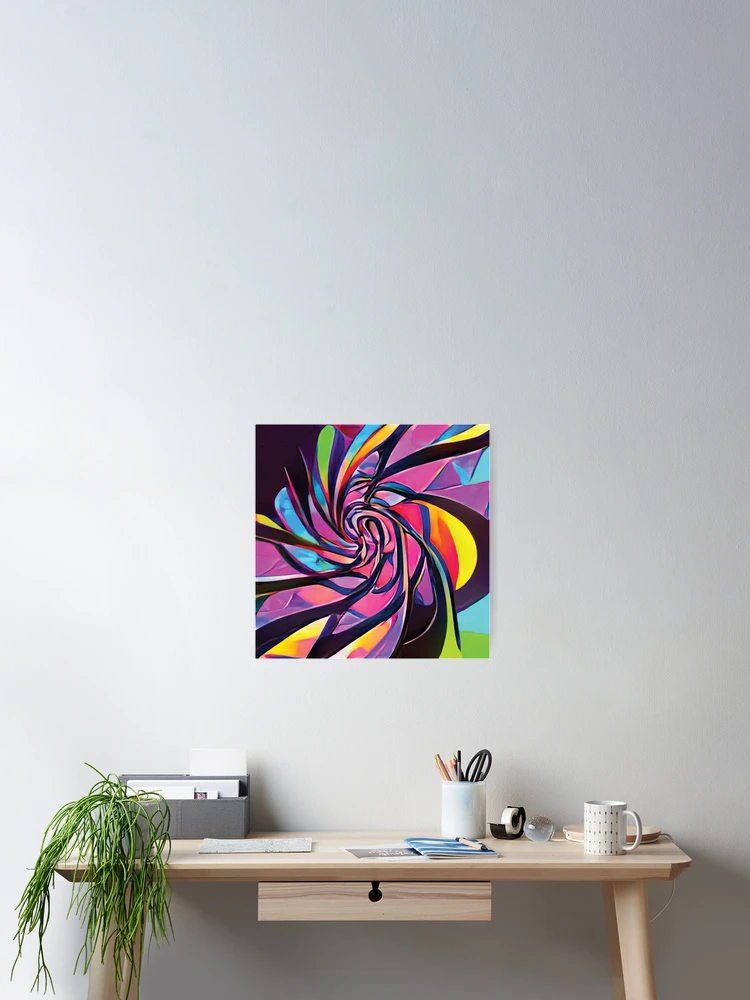 Imagen 2 de 3, Póster con la obra Vibrant Life Abstract Digital Paintings, diseñada y vendida por ThinkFun! Design.