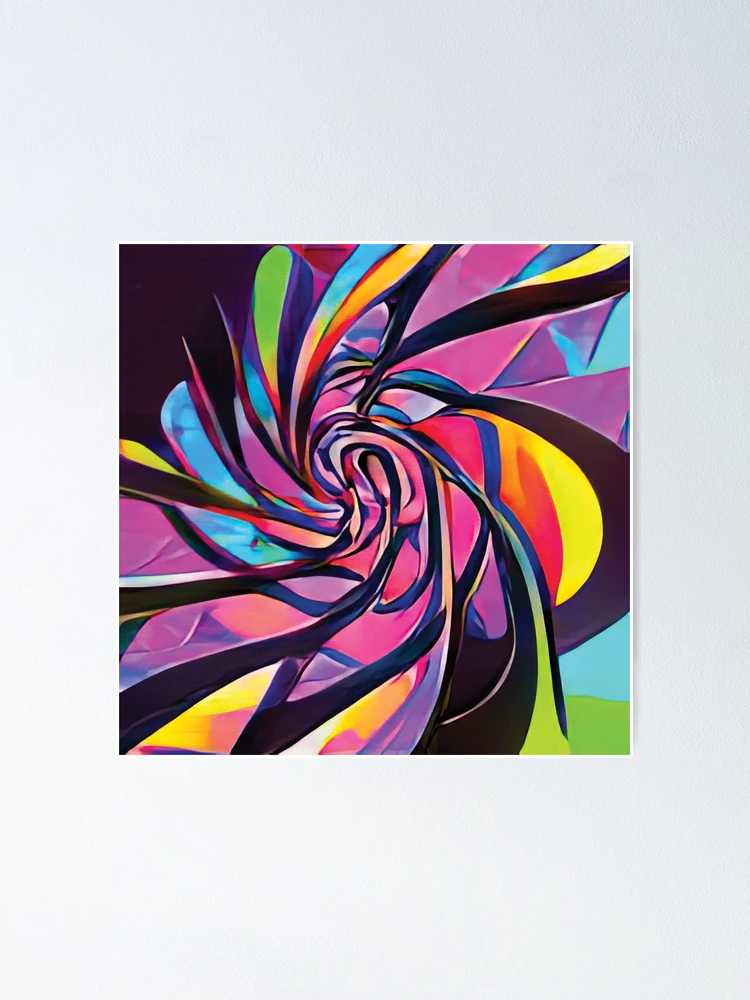 Imagen 1 de 3, Póster con la obra Vibrant Life Abstract Digital Paintings, diseñada y vendida por ThinkFun! Design.