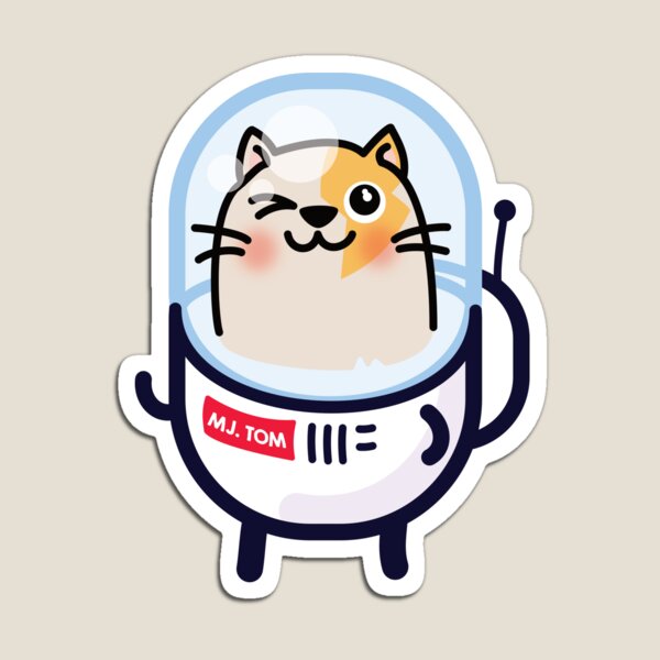 Major Tom Space Cat Magnet