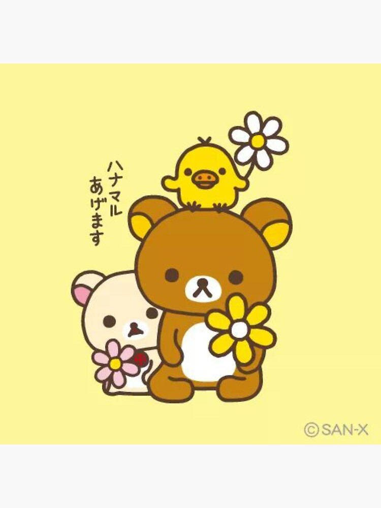 "Rilakkuma with Flowers" Sticker for Sale by friedslug Redbubble
