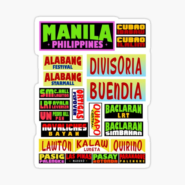 "Philippine jeepney signboard art" Sticker for Sale by Garaito Redbubble