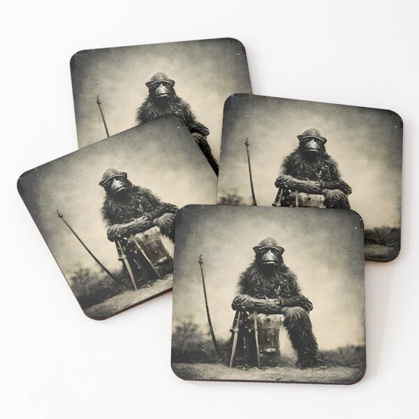 Item preview, The veteran ape a memory of a thousand battles designed and sold by AmazinfArt.