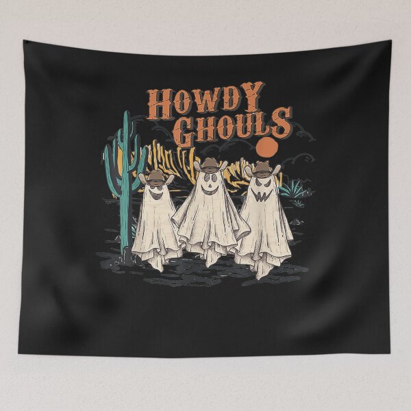 Item preview, Retro Vintage Howdy Ghouls Western Halloween Cowboy Cowgirl designed and sold by NaomiTankersly.