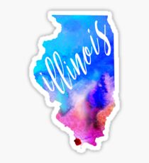 Illinois - Watercolor Sticker