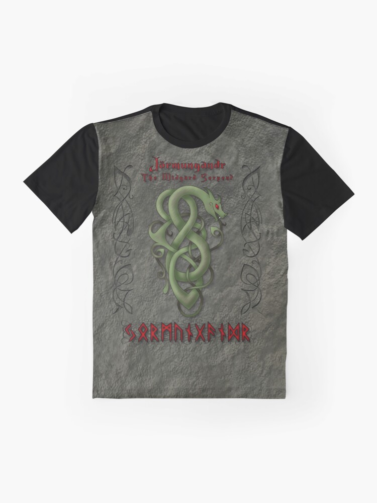 Alternate view of Jörmungandr The Midgard Serpant Graphic T-Shirt