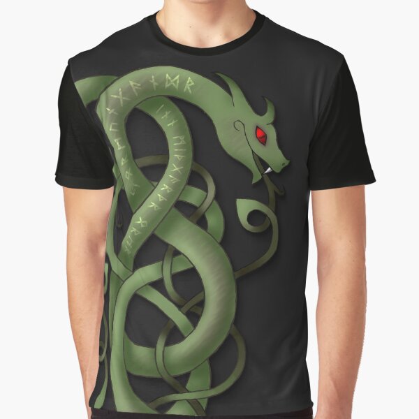 Jörmungandr Solid BG Graphic T-Shirt