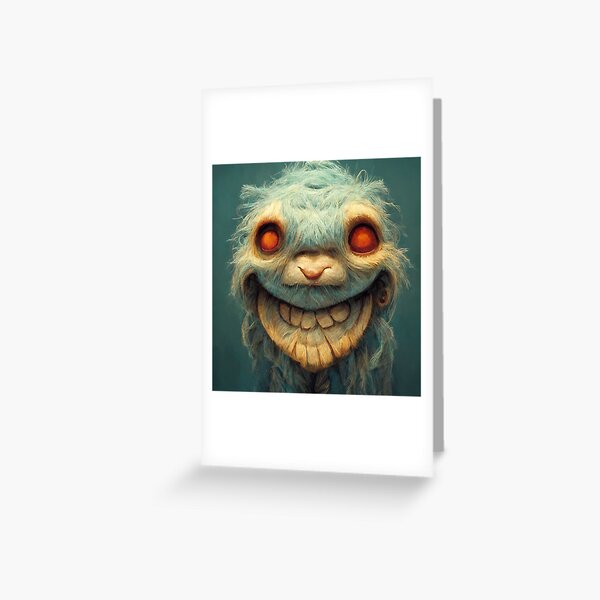 Creepy happy troll face Greeting Card for Sale by OHatef