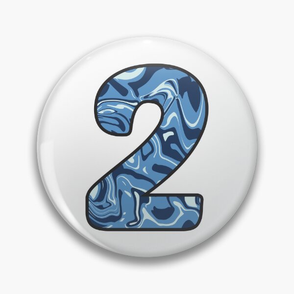 Item preview, 2 (Two) - Blue Marble Alphabet Letter designed and sold by Emmyteddy.