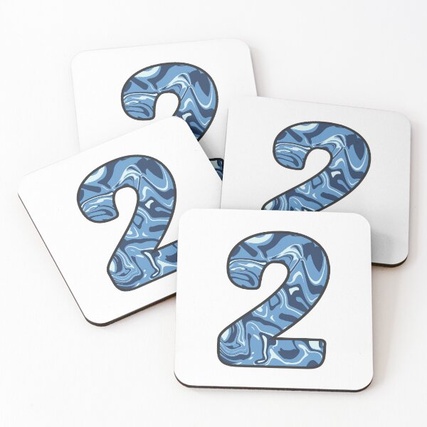 Item preview, 2 (Two) - Blue Marble Alphabet Letter designed and sold by Emmyteddy.