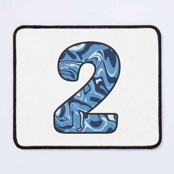 Item preview, 2 (Two) - Blue Marble Alphabet Letter designed and sold by Emmyteddy.