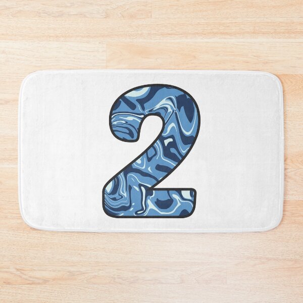 Item preview, 2 (Two) - Blue Marble Alphabet Letter designed and sold by Emmyteddy.