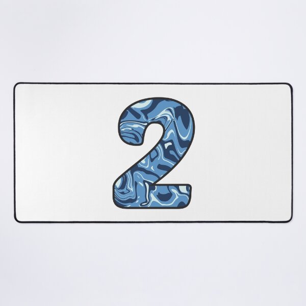 Item preview, 2 (Two) - Blue Marble Alphabet Letter designed and sold by Emmyteddy.