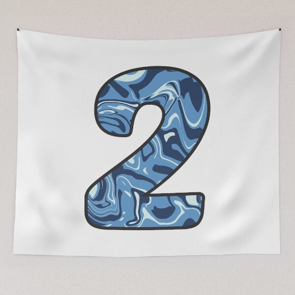 Item preview, 2 (Two) - Blue Marble Alphabet Letter designed and sold by Emmyteddy.
