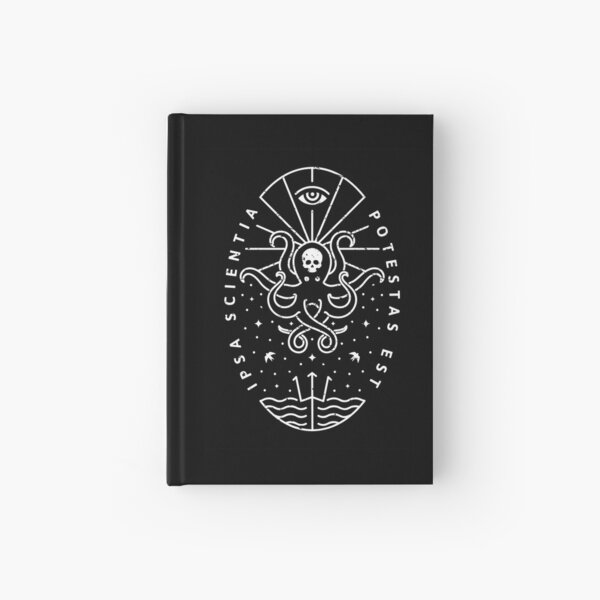 Knowledge - White/Skull Hardcover Journal
