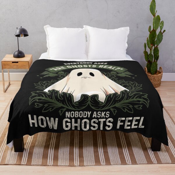 Item preview, Sad Ghost Sheet Ghost Funny Paranormal Ghost Hunting Spirits designed and sold by NaomiTankersly.