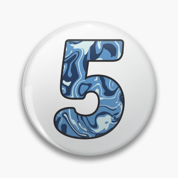 Item preview, 5 (Five) - Blue Marble Alphabet Letter designed and sold by Emmyteddy.