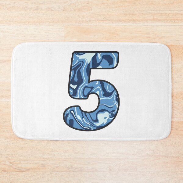 Item preview, 5 (Five) - Blue Marble Alphabet Letter designed and sold by Emmyteddy.