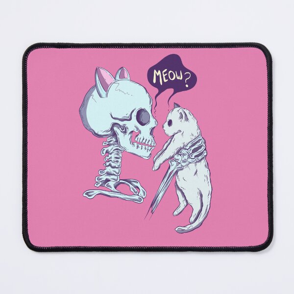 Item preview, Meow? Cat and skeleton designed and sold by Jess.a.creates.
