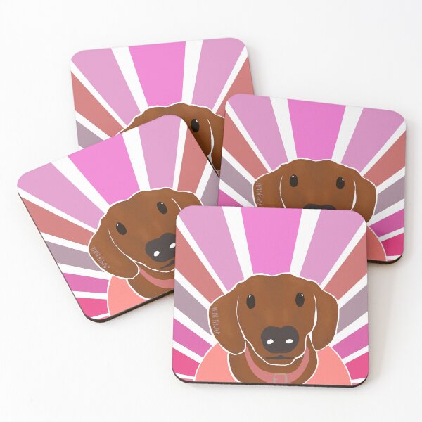 Item preview, Dachshund Sun Rays - Pink designed and sold by artylulu.