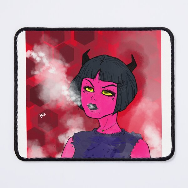 Item preview, Smoking Demon Girl E girl Gothic Cigarette designed and sold by SerjoART.