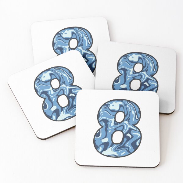 Item preview, 8 (Eight) - Blue Marble Alphabet Letter designed and sold by Emmyteddy.